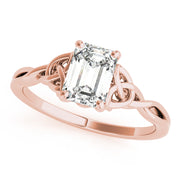Eternal Cut Color Solitaire Emerald Diamond Engagement Ring â€” 10K/14K Gold & Platinum