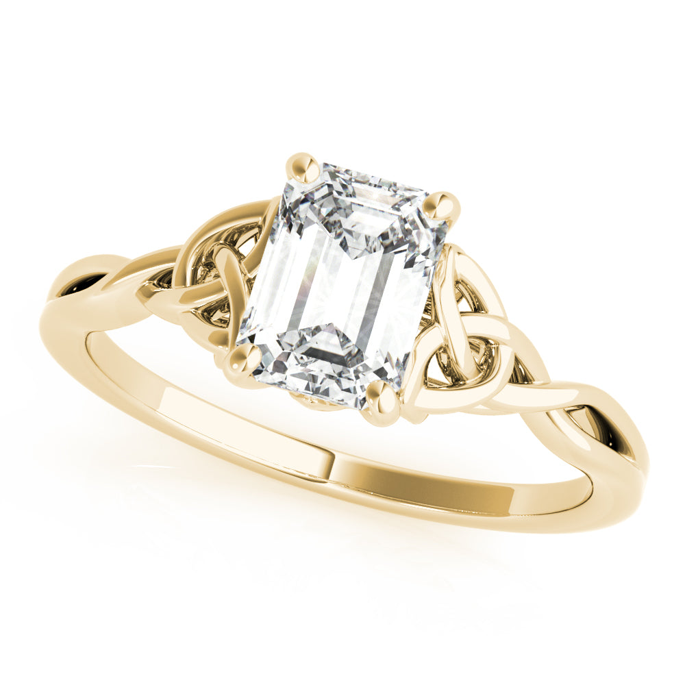 Eternal Cut Color Solitaire Emerald Diamond Engagement Ring in 10K/14K gold and platinum with certified lab-grown or natural diamonds