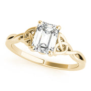 Eternal Cut Color Solitaire Emerald Diamond Engagement Ring in 10K/14K gold and platinum with certified lab-grown or natural diamonds