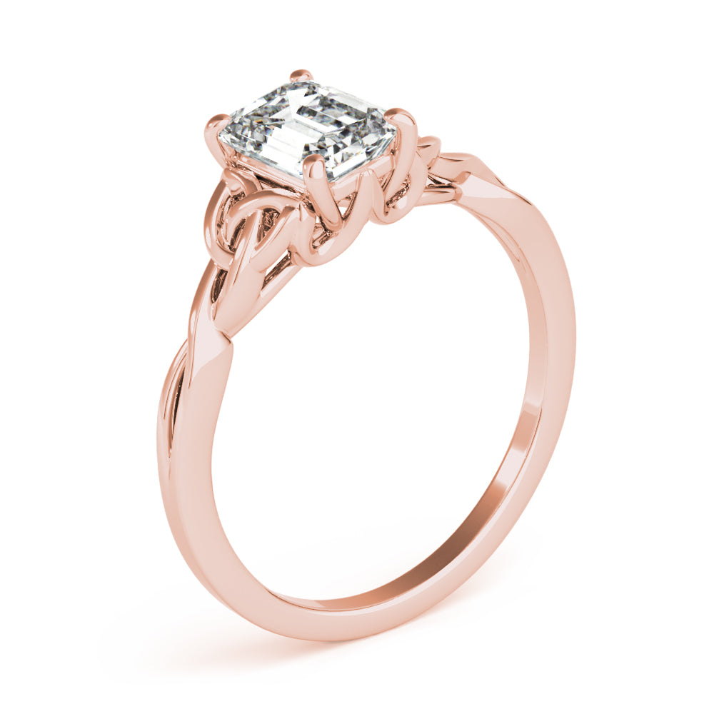 Eternal Cut Color Solitaire Emerald Diamond Engagement Ring â€” 10K/14K Gold & Platinum