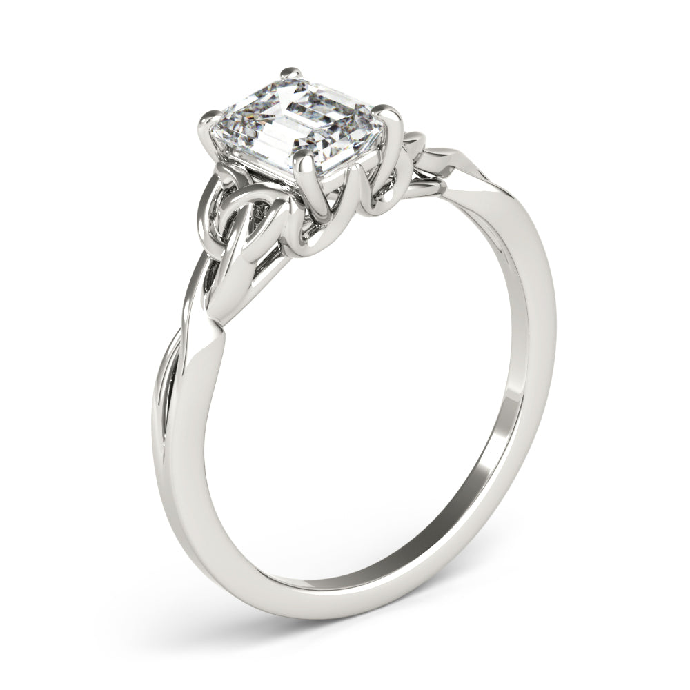 Eternal Cut Color Solitaire Emerald Diamond Engagement Ring â€” 10K/14K Gold & Platinum