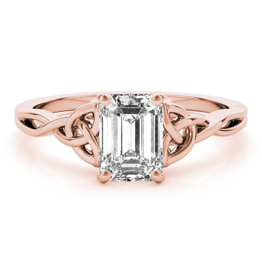 Eternal Cut Color Solitaire Emerald Diamond Engagement Ring â€” 10K/14K Gold & Platinum