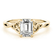 Eternal Cut Color Solitaire Emerald Diamond Engagement Ring â€” 10K/14K Gold & Platinum
