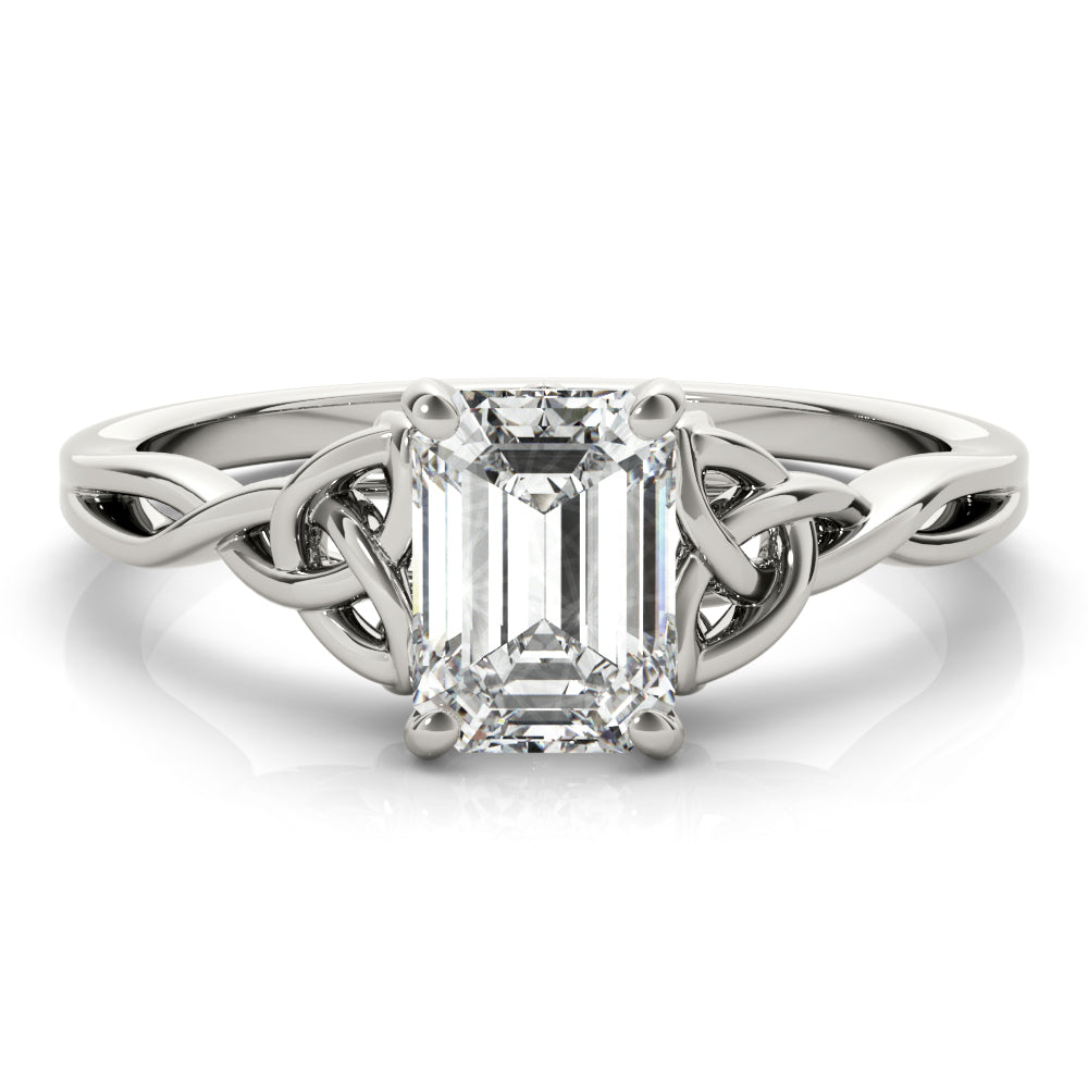 Eternal Cut Color Solitaire Emerald Diamond Engagement Ring â€” 10K/14K Gold & Platinum
