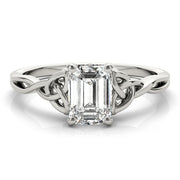 Eternal Cut Color Solitaire Emerald Diamond Engagement Ring â€” 10K/14K Gold & Platinum