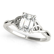Eternal Cut Color Solitaire Emerald Diamond Engagement Ring â€” 10K/14K Gold & Platinum