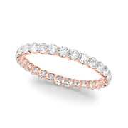 U-Prong Full Eternity Ring in Gold & Platinum