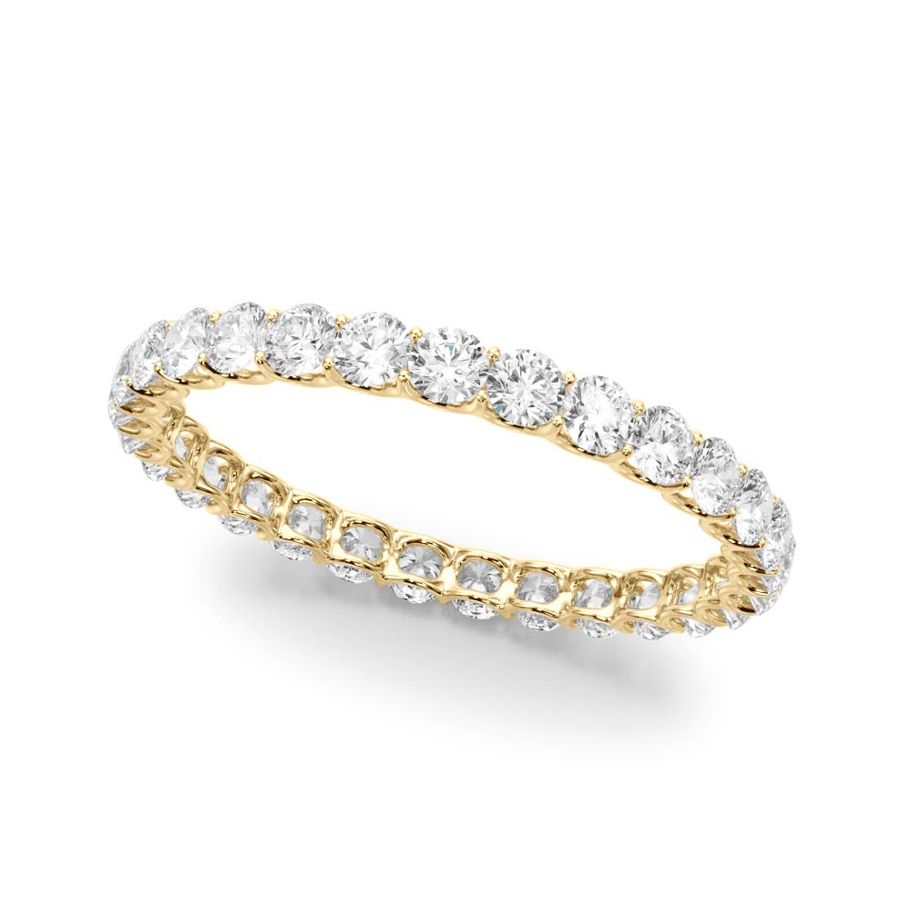 U-Prong Full Eternity Ring in 10K/14K gold and platinum with certified lab-grown or natural diamonds