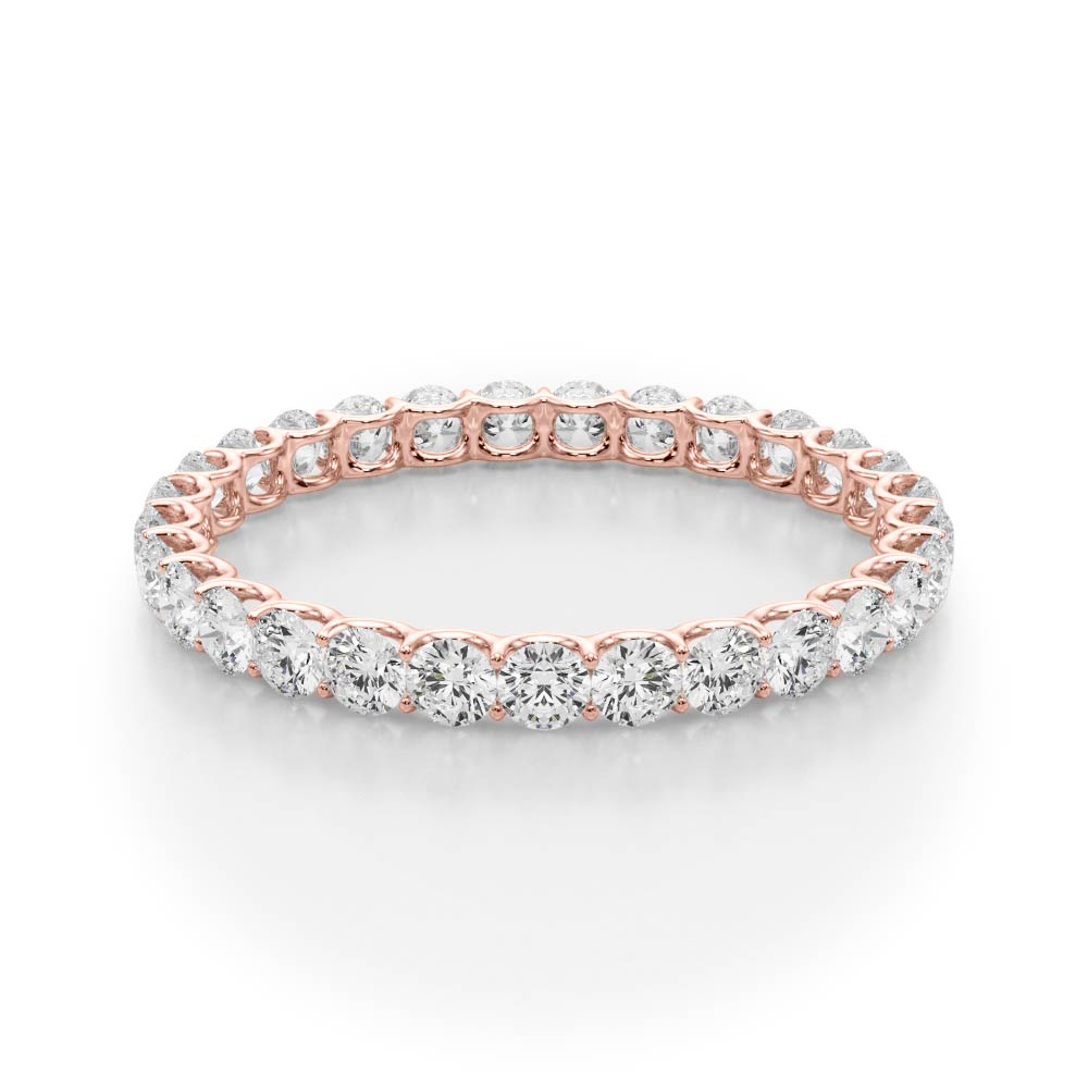 U-Prong Full Eternity Ring in Gold & Platinum