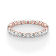U-Prong Full Eternity Ring in Gold & Platinum
