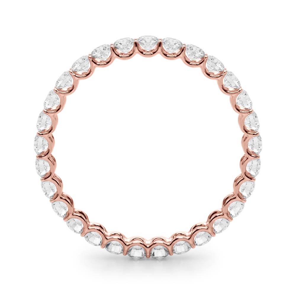 U-Prong Full Eternity Ring in Gold & Platinum