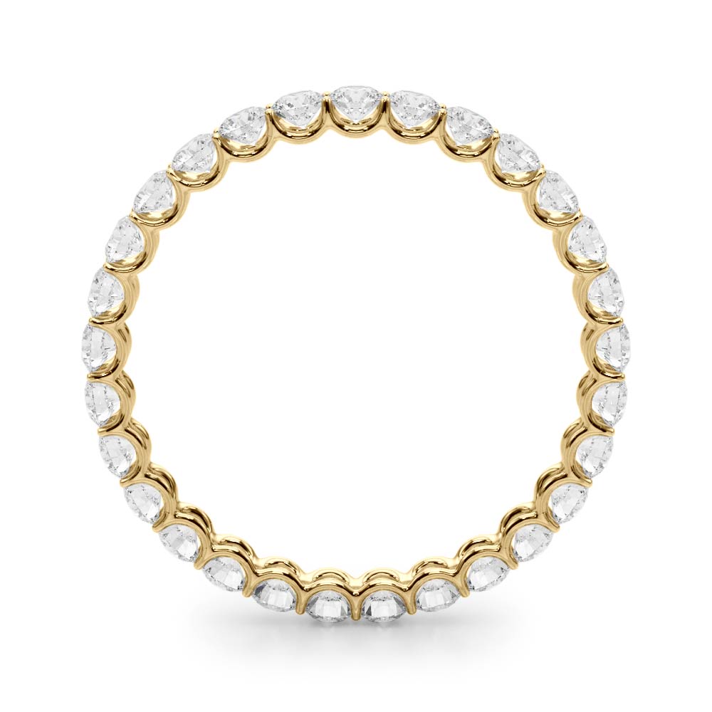 U-Prong Full Eternity Ring in Gold & Platinum
