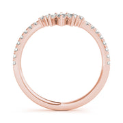 Round & Marquise Diamond Half Eternity Ring in Gold & Platinum