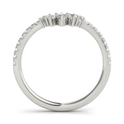 Round & Marquise Diamond Half Eternity Ring in Gold & Platinum