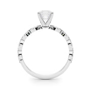 Majestic Sidestone Marquise Diamond Engagement Ring in 10K/14K gold and platinum with certified lab-grown or natural diamonds