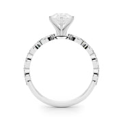 Majestic Sidestone Marquise Diamond Engagement Ring in 10K/14K gold and platinum with certified lab-grown or natural diamonds