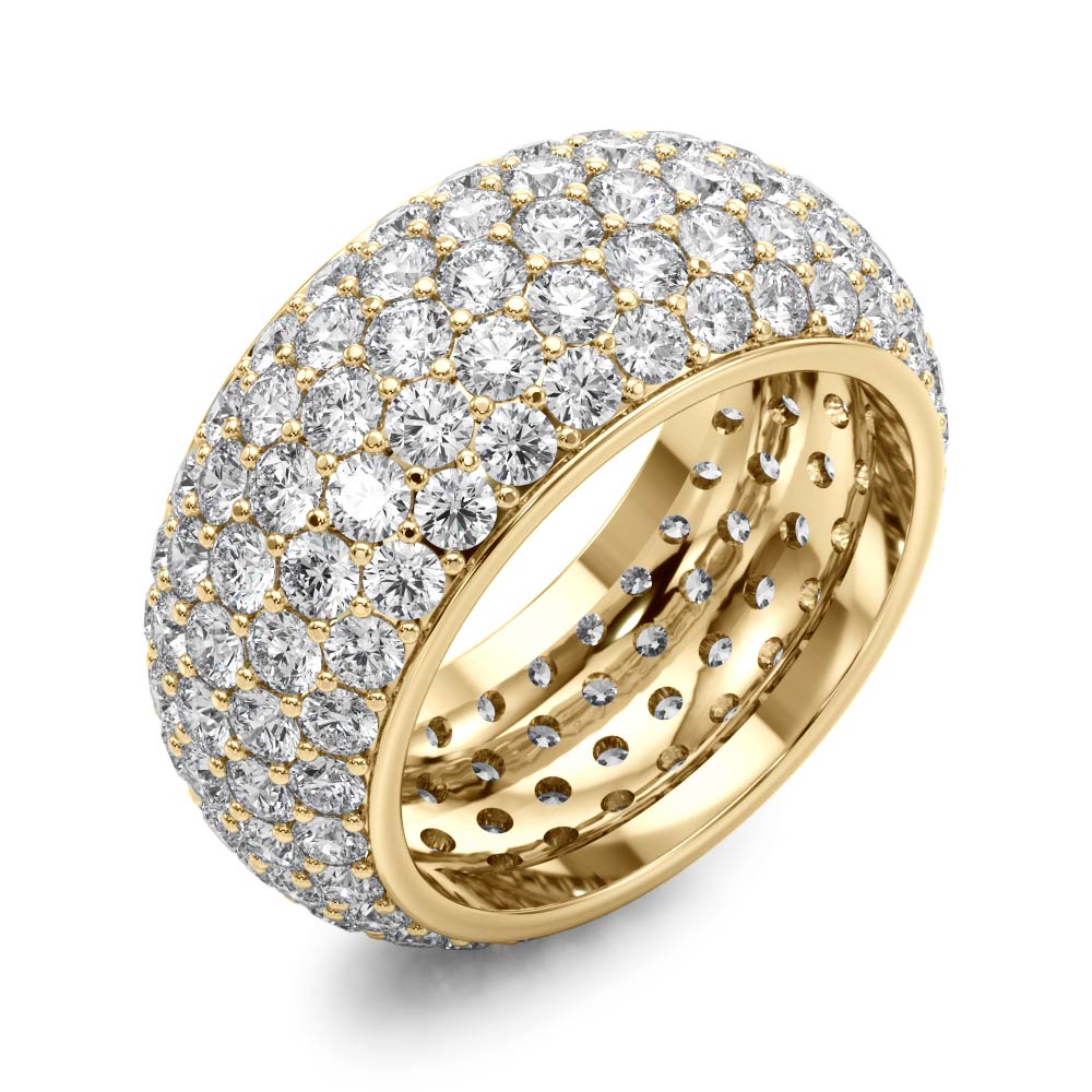 5 Row Full Eternity Ring in Gold & Platinum