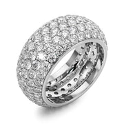 5 Row Full Eternity Ring in Gold & Platinum