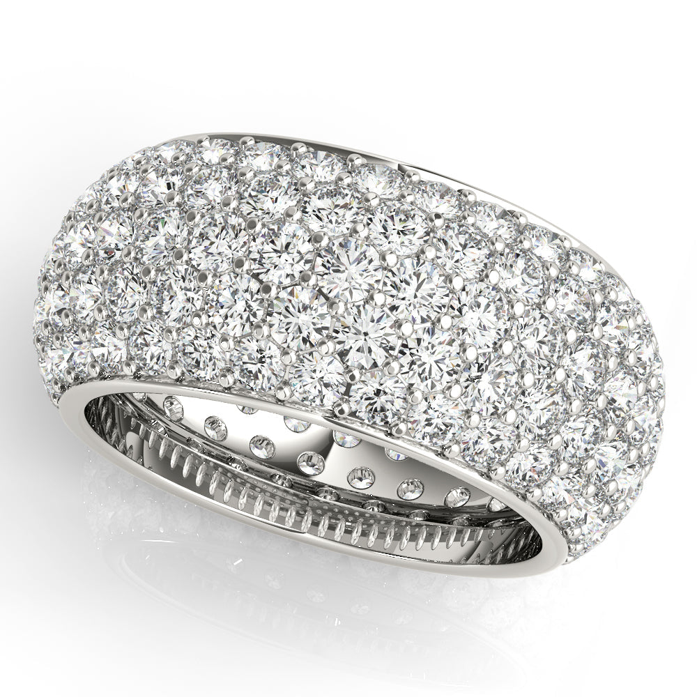5 Row Full Eternity Ring in Gold & Platinum