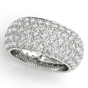 5 Row Full Eternity Ring in Gold & Platinum