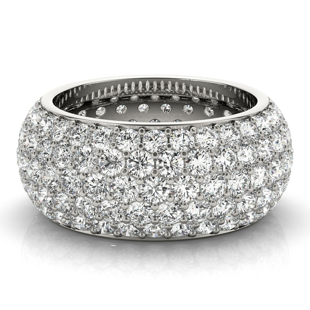 5 Row Full Eternity Ring in Gold & Platinum