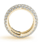 5 Row Full Eternity Ring in Gold & Platinum