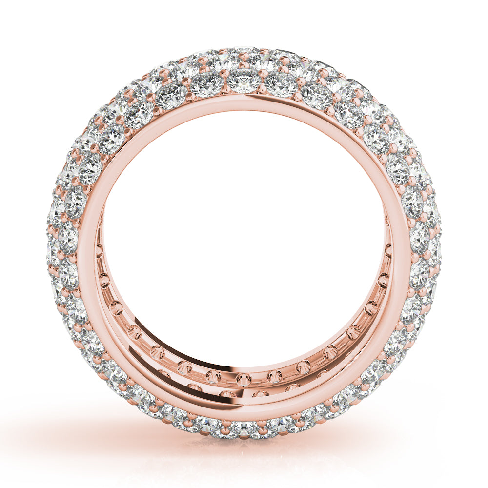 5 Row Full Eternity Ring in Gold & Platinum