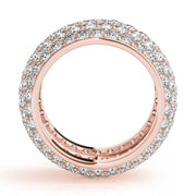5 Row Full Eternity Ring in Gold & Platinum