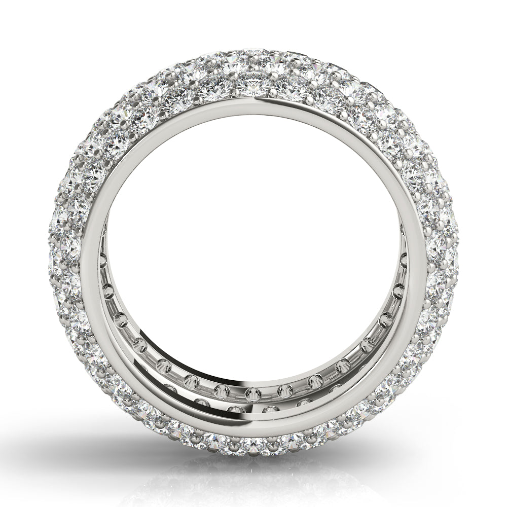 5 Row Full Eternity Ring in Gold & Platinum