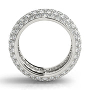 5 Row Full Eternity Ring in Gold & Platinum