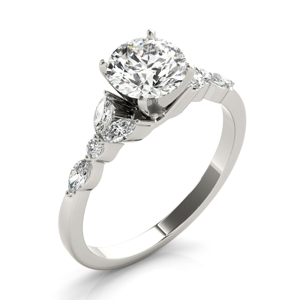 Devoted Engagement Ring Marquise Diamond Engagement Ring in 10K/14K gold and platinum with certified lab-grown or natural diamonds