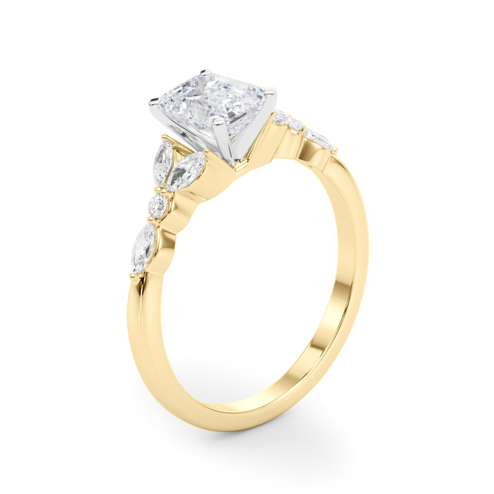 Devoted Engagement Ring Marquise Diamond Engagement Ring in 10K/14K gold and platinum with certified lab-grown or natural diamonds