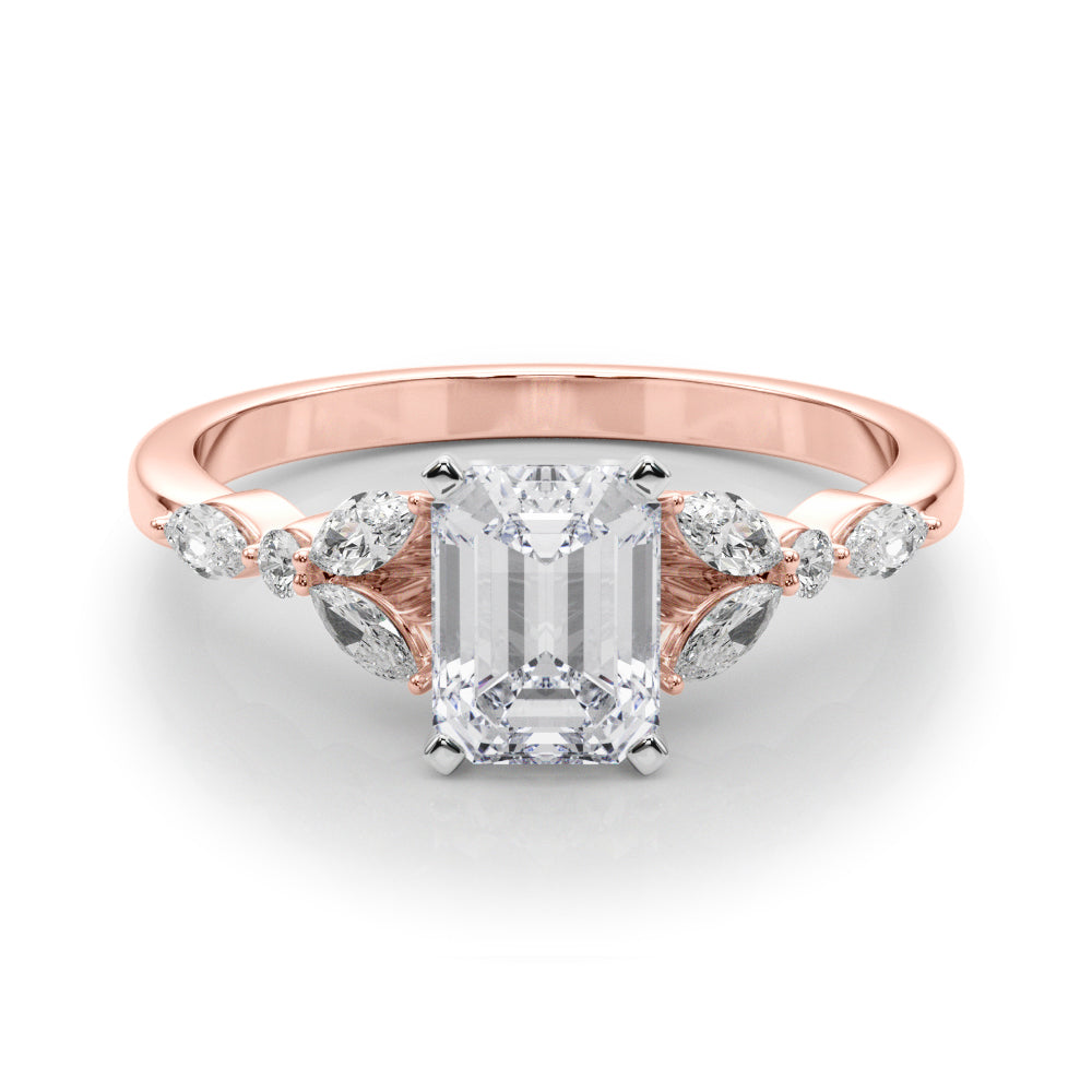 Devoted Engagement Ring Marquise Diamond Engagement Ring in 10K/14K gold and platinum with certified lab-grown or natural diamonds