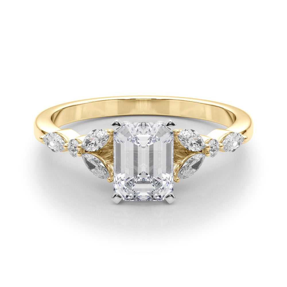 Devoted Engagement Ring Marquise Diamond Engagement Ring in 10K/14K gold and platinum with certified lab-grown or natural diamonds
