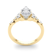 Devoted Engagement Ring Marquise Diamond Engagement Ring in 10K/14K gold and platinum with certified lab-grown or natural diamonds