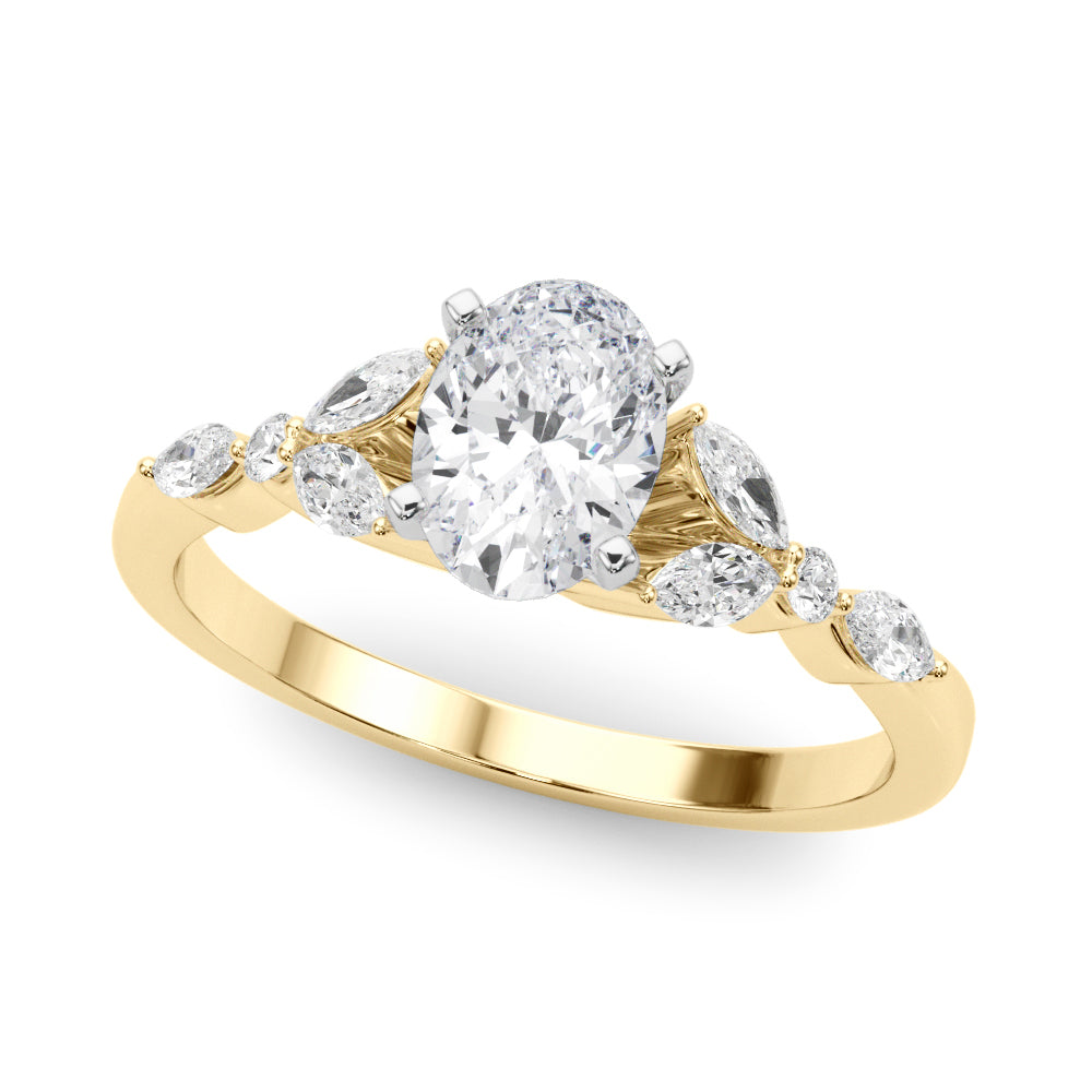 Devoted Engagement Ring Marquise Diamond Engagement Ring in 10K/14K gold and platinum with certified lab-grown or natural diamonds