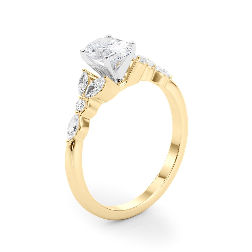 Devoted Engagement Ring Marquise Diamond Engagement Ring in 10K/14K gold and platinum with certified lab-grown or natural diamonds
