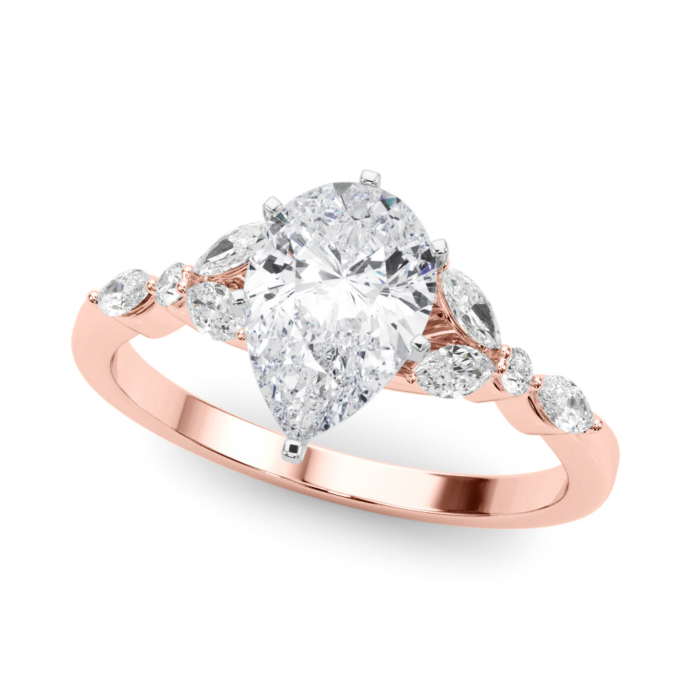 Devoted Engagement Ring Marquise Diamond Engagement Ring in 10K/14K gold and platinum with certified lab-grown or natural diamonds