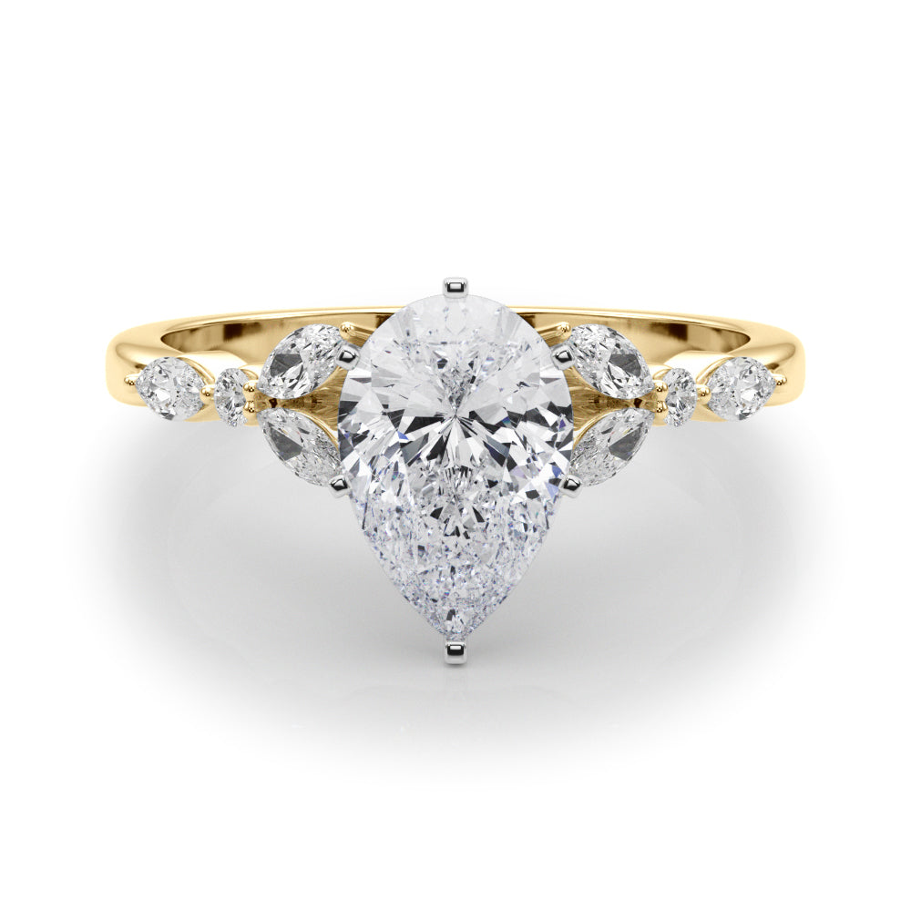Devoted Engagement Ring Marquise Diamond Engagement Ring in 10K/14K gold and platinum with certified lab-grown or natural diamonds