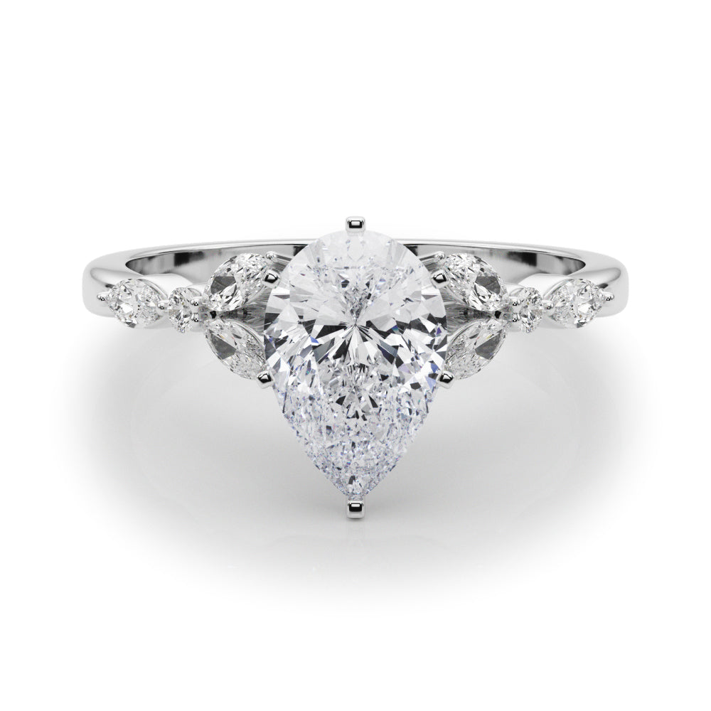 Devoted Engagement Ring Marquise Diamond Engagement Ring in 10K/14K gold and platinum with certified lab-grown or natural diamonds