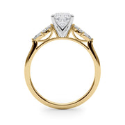 Bespoke Sides Marquise Diamond Engagement Ring in 10K/14K gold and platinum with certified lab-grown or natural diamonds