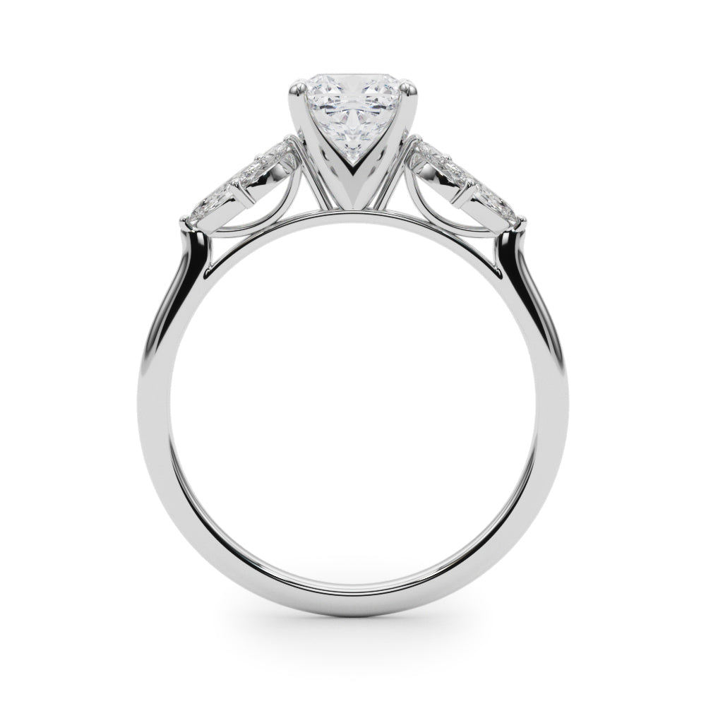 Bespoke Sides Marquise Diamond Engagement Ring in 10K/14K gold and platinum with certified lab-grown or natural diamonds
