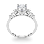 Bespoke Sides Marquise Diamond Engagement Ring in 10K/14K gold and platinum with certified lab-grown or natural diamonds