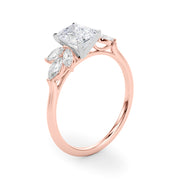 Bespoke Sides Marquise Diamond Engagement Ring in 10K/14K gold and platinum with certified lab-grown or natural diamonds