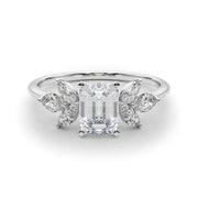 Bespoke Sides Marquise Diamond Engagement Ring in 10K/14K gold and platinum with certified lab-grown or natural diamonds