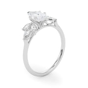 Bespoke Sides Marquise Diamond Engagement Ring in 10K/14K gold and platinum with certified lab-grown or natural diamonds