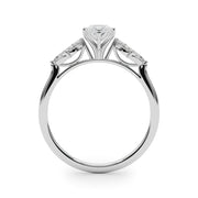 Bespoke Sides Marquise Diamond Engagement Ring in 10K/14K gold and platinum with certified lab-grown or natural diamonds