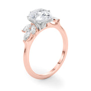 Bespoke Sides Marquise Diamond Engagement Ring in 10K/14K gold and platinum with certified lab-grown or natural diamonds