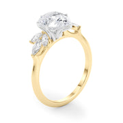 Bespoke Sides Marquise Diamond Engagement Ring in 10K/14K gold and platinum with certified lab-grown or natural diamonds