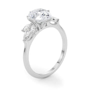 Bespoke Sides Marquise Diamond Engagement Ring in 10K/14K gold and platinum with certified lab-grown or natural diamonds